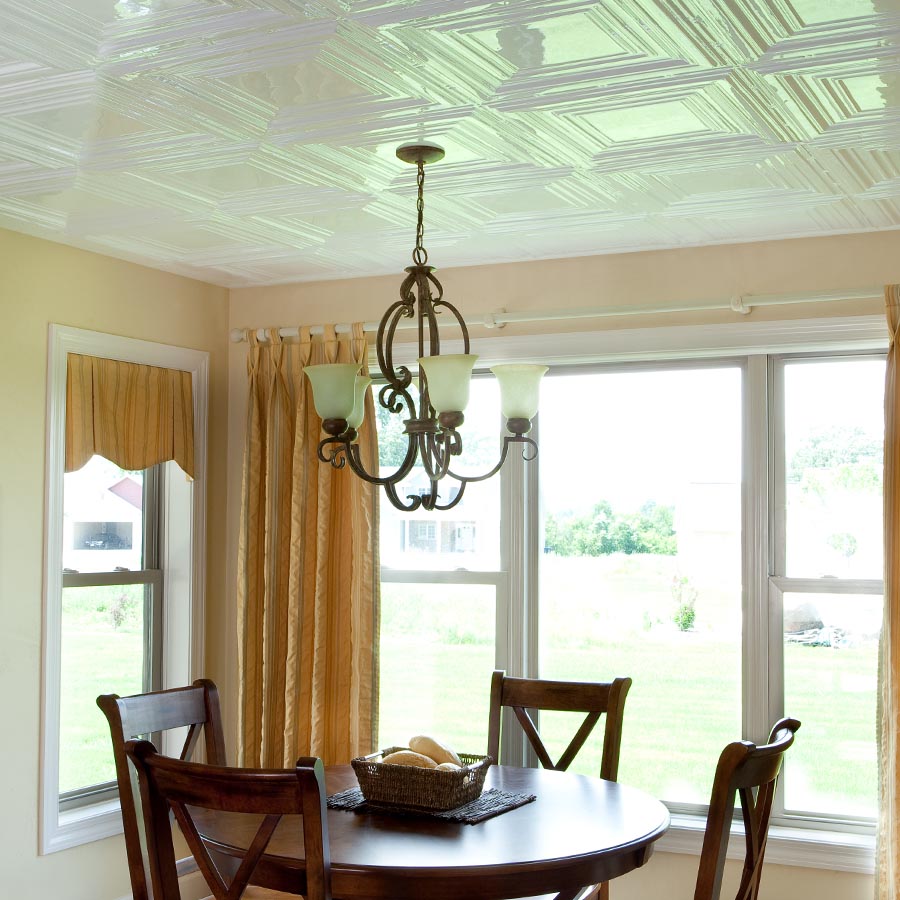 Traditional 3 ceiling in Gloss White