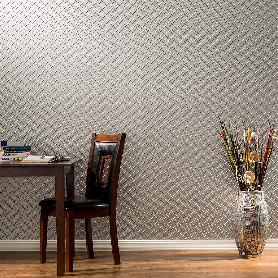 Diamond Plate wall panel in Argent Silver