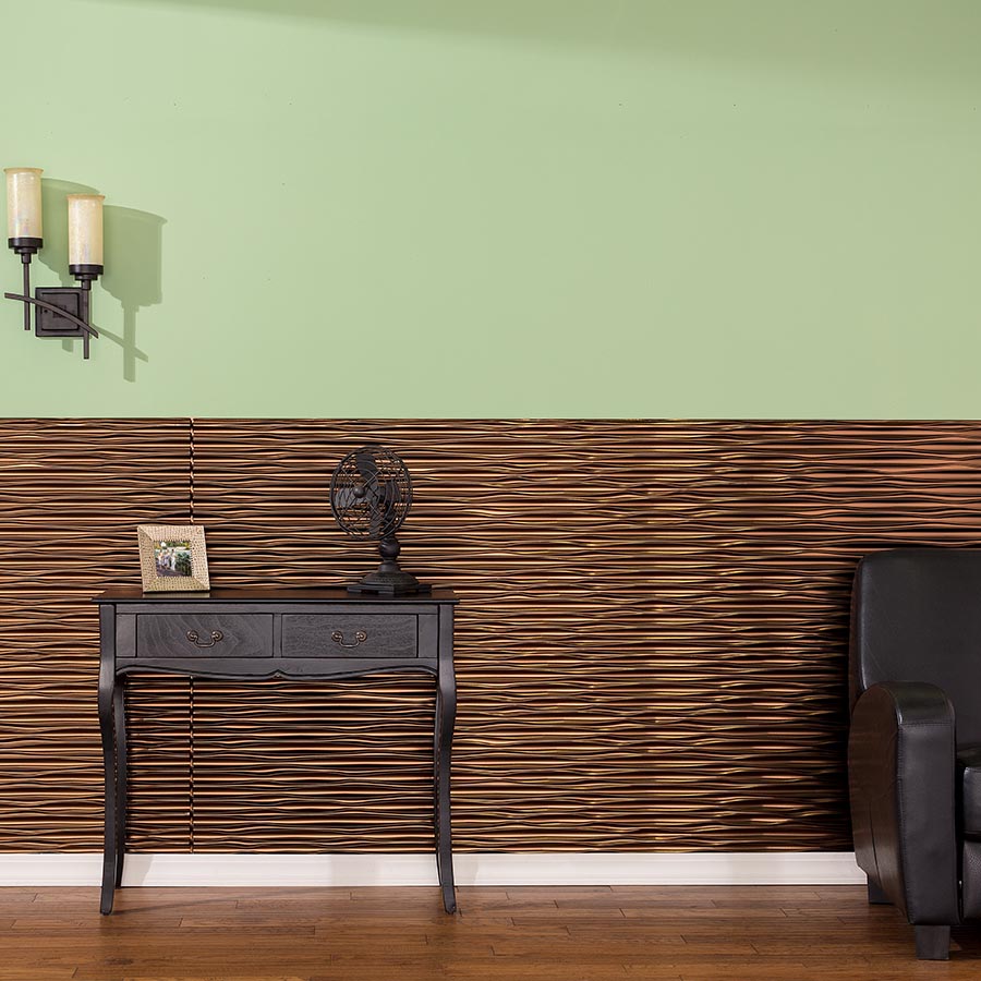 Dunes wall panel in Oil-Rubbed Bronze